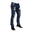 Custom Men’s Distressed Slim Fit Jeans Ripped Stretch Denim Pants for Streetwear Style