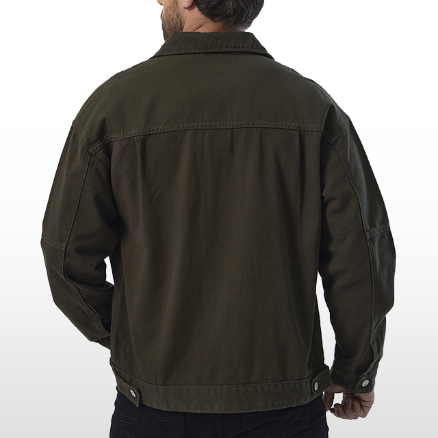 Custom Jacket Dark Green Denim Fabric Suit Jackets for Men