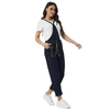Custom Stylish Women’s Dark Blue Denim Overalls Affordable Denim Jumpsuit