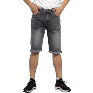 Custom Washed Vintage Grey Men's Denim Shorts for Summer 