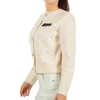 Women’s Core-Spun Yarn Cardigan with Sequin Elegant Knit Outerwear