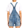 Custom Short Light Blue Denim Jumpsuit for Petite Women