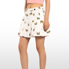 Custom Pleated Denim Skirts White Prited Butterfly Colorful Skirt 