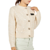 Women’s Core-Spun Yarn Cardigan with Sequin Elegant Knit Outerwear