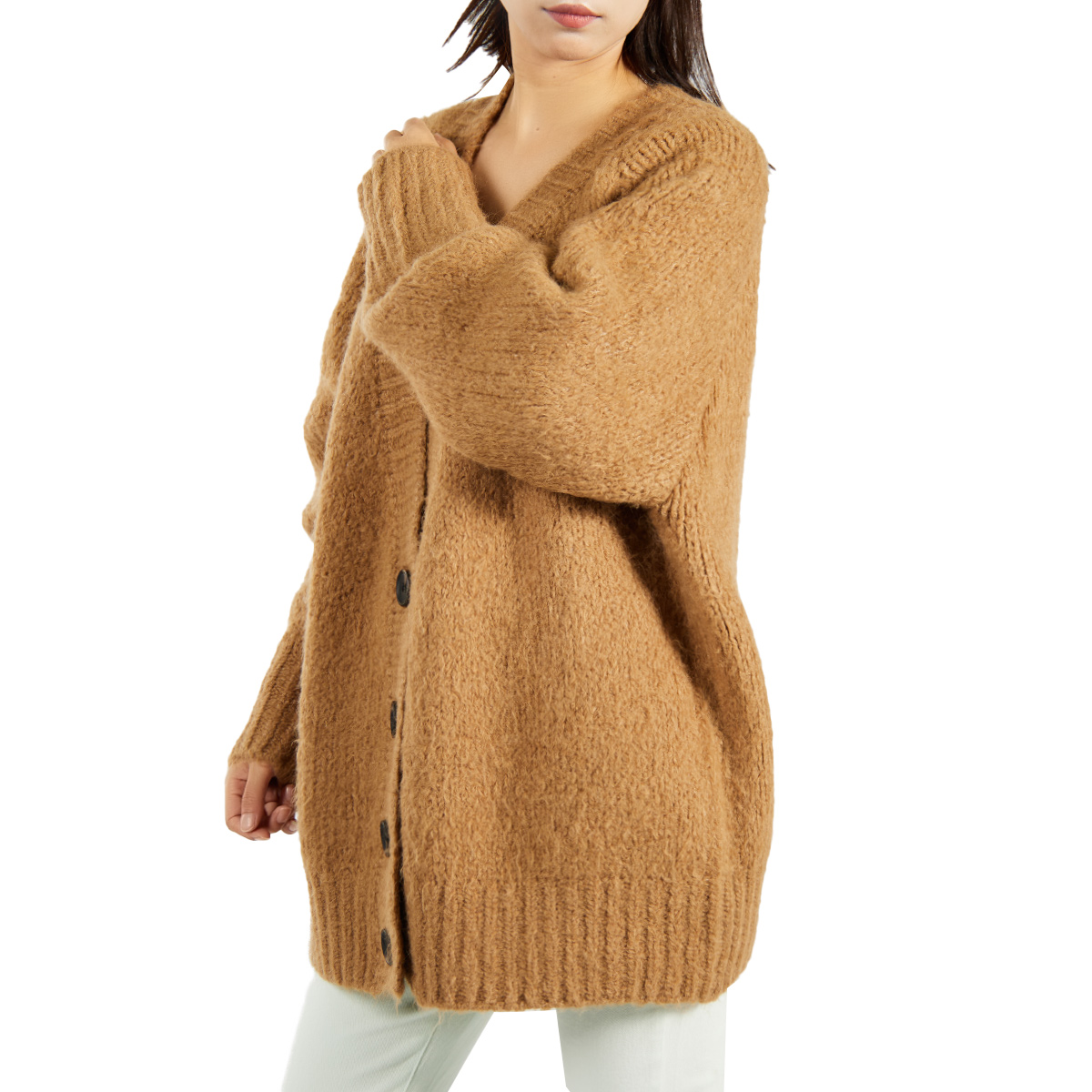 Guangzhou Factory Custom Loose Vintage Knit Cardigan for Women |