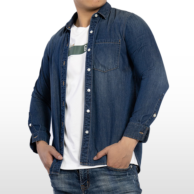 Custom Thin Denim Jackets Dark Blue Spring Summer Coat